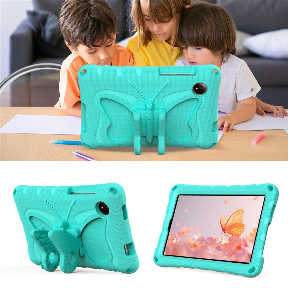 Gyerekek Pillangó EVA tartós tok pánttal Xiaomi Redmi Pad SE 8.7 tablethez - teal színű