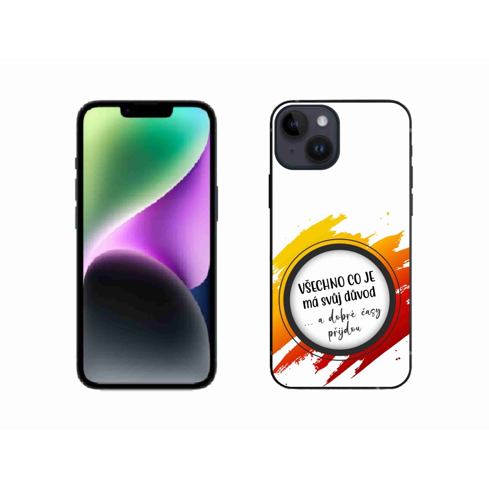 Gél borítás mmCase iPhone 14 készülékhez - idézet 3 fehér háttér