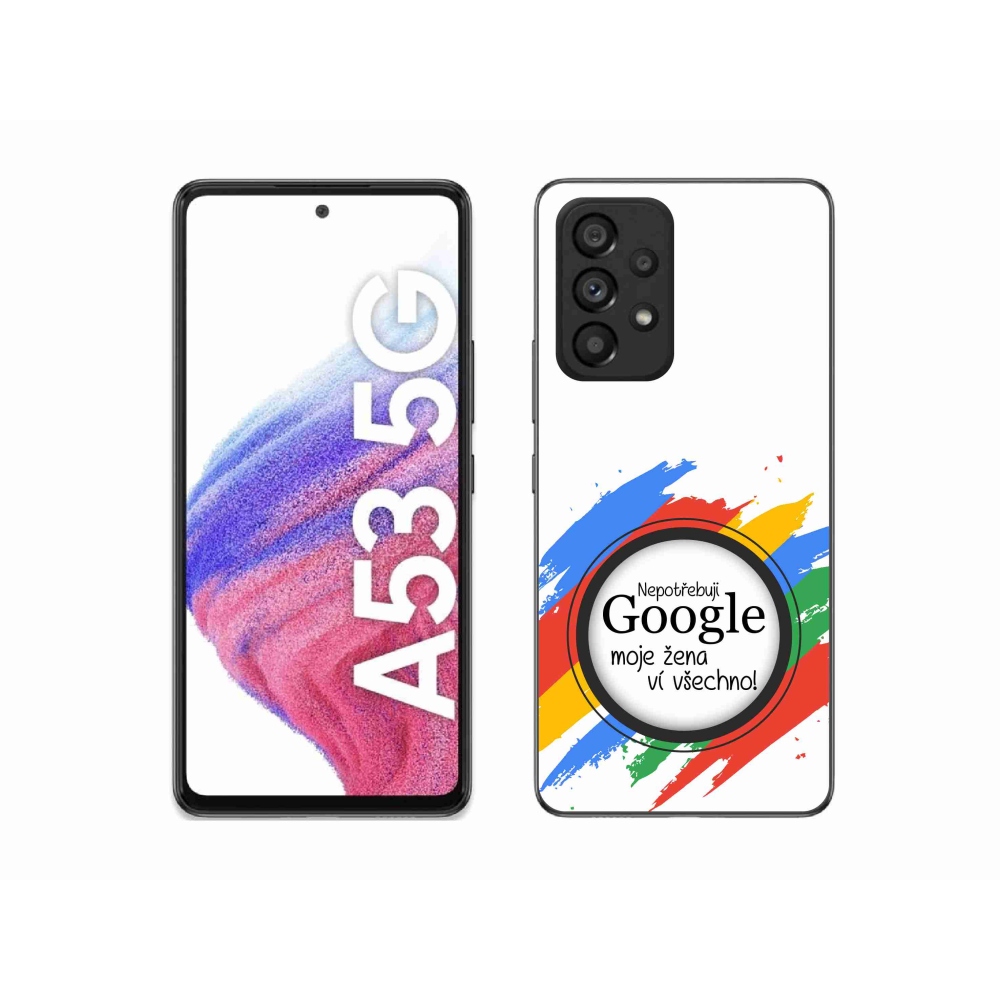 Gél borító mmCase Samsung Galaxy A53 5G - a nő mindent tud fehér háttérrel
