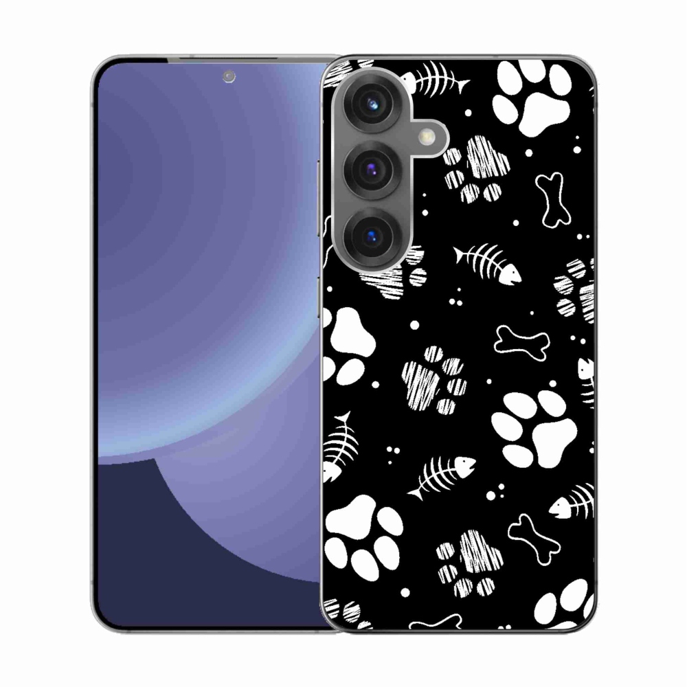 Gél borítás mmCase Samsung Galaxy S25 készülékhez - kutyamancsok