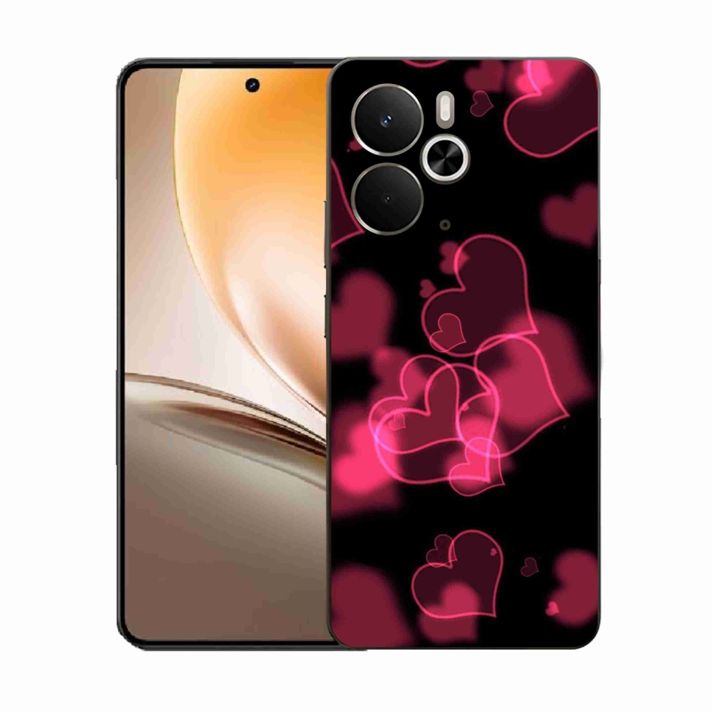 Gél borítás mmCase a Realme 14 5G készülékhez - piros szívek