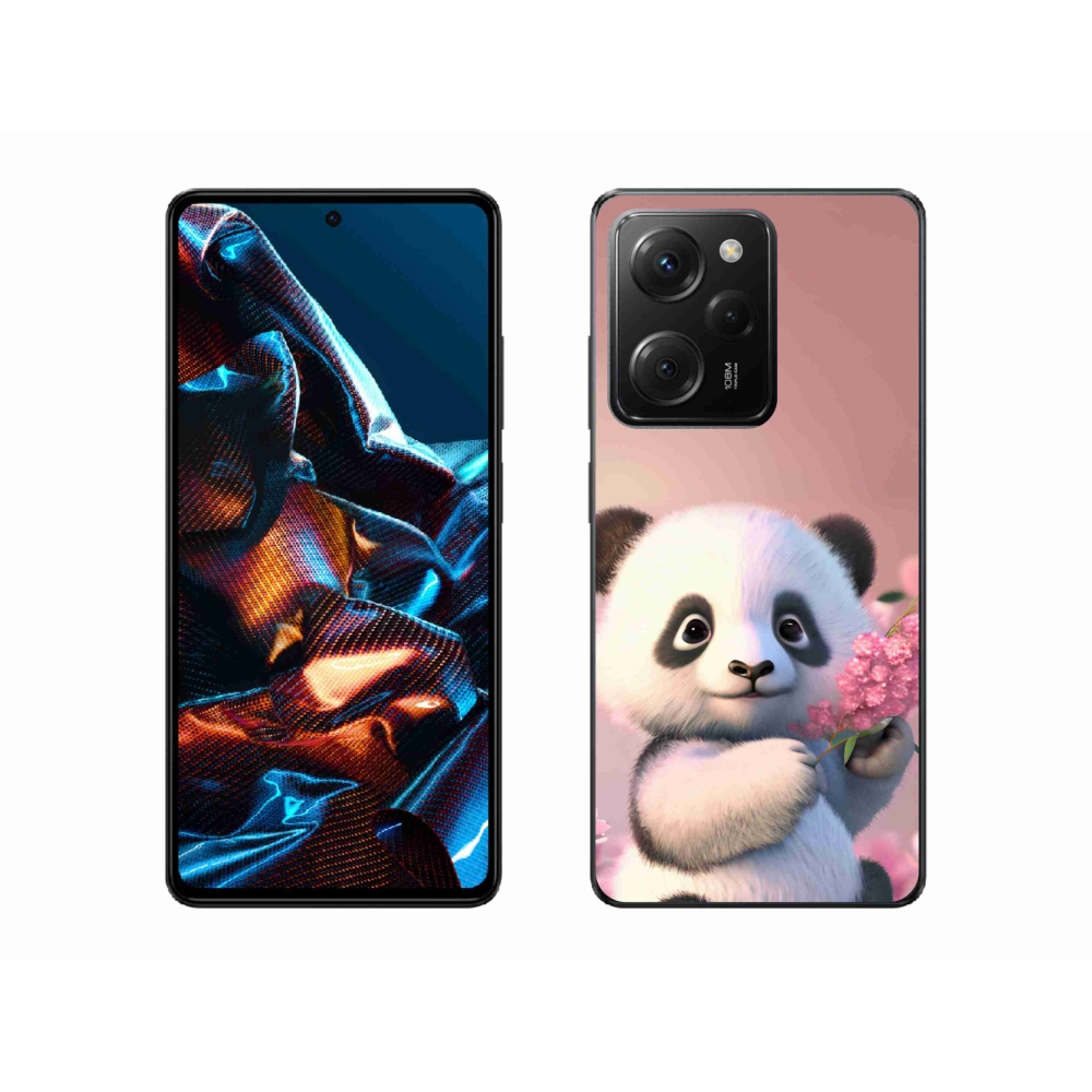 Gél borítás mmCase a Xiaomi Poco X5 Pro 5G számára - aranyos panda