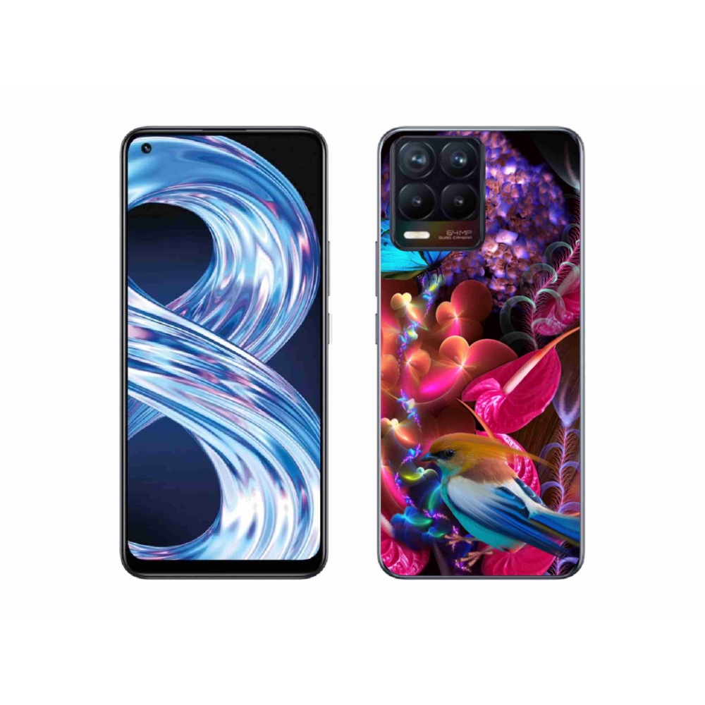 Gél borító mmCase a Realme 8 Pro készülékhez - színes virágok