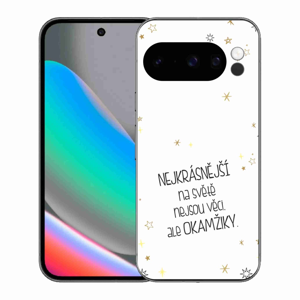Gél borítás mmCase a Google Pixel 10 Pro számára - Idézet 4 fehér háttér