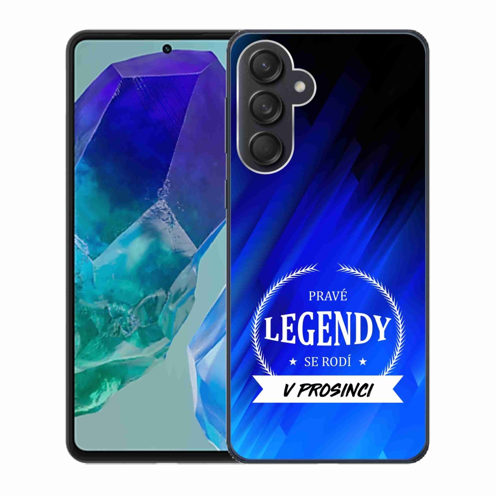 Gél borító mmCase Samsung Galaxy M55 5G - December legendái kék háttérrel