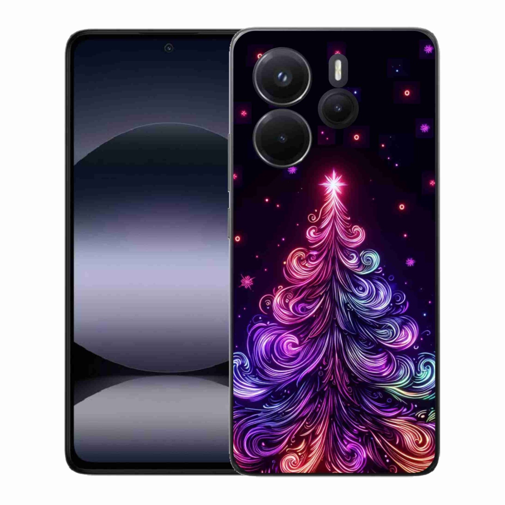 Gél borítás mmCase a Xiaomi Redmi Note 14-hez - neon karácsonyfa 1