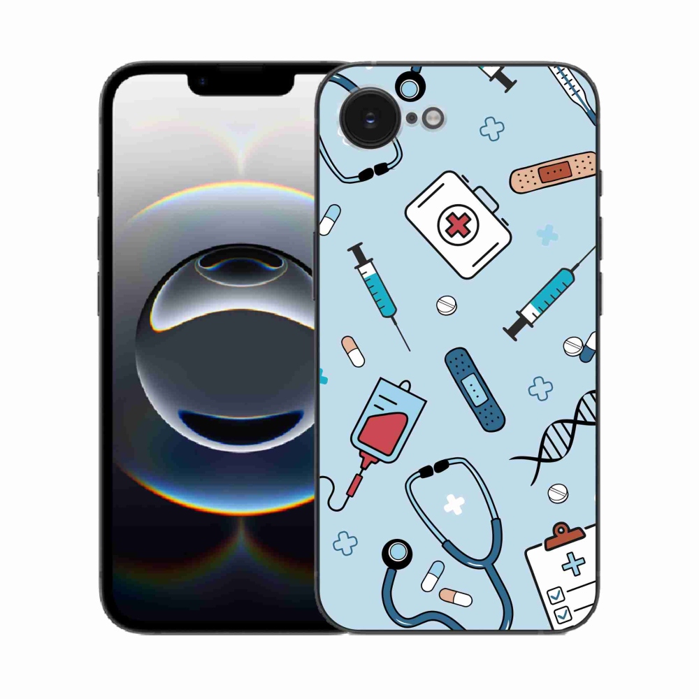 Zselés borítás mmCase iPhone 16e készülékhez - egészség 1