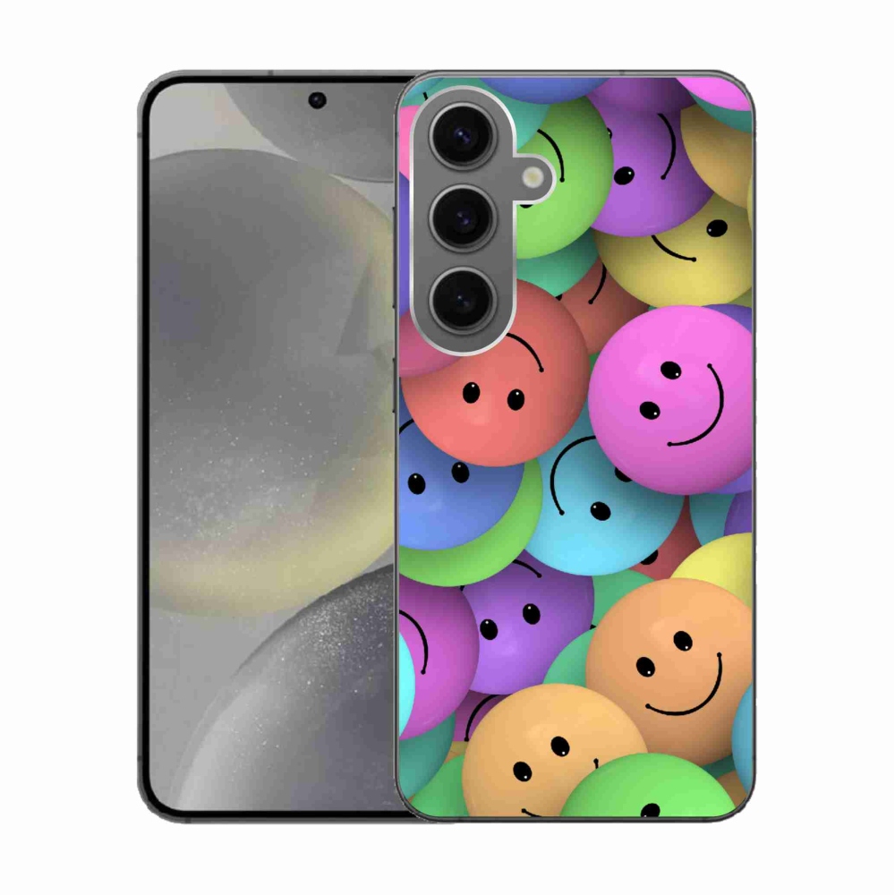 Zselés borító mmCase Samsung Galaxy S24 készülékhez - színes smiley-k