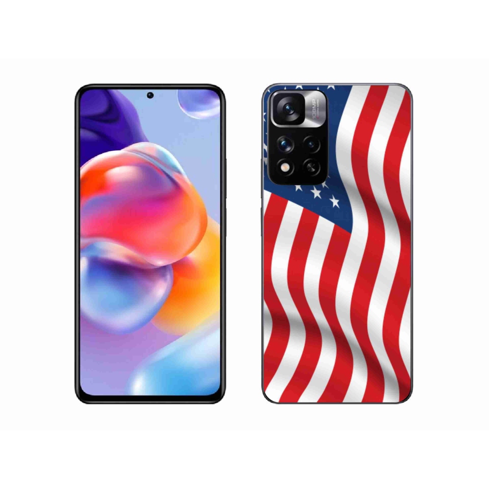 Gél borító mmCase a Xiaomi Redmi Note 11 Pro+ 5G - amerikai zászlóhoz