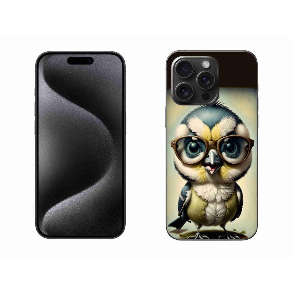 Zselés borítás mmCase iPhone 15 Pro Max készülékhez - kölyök szemüveggel