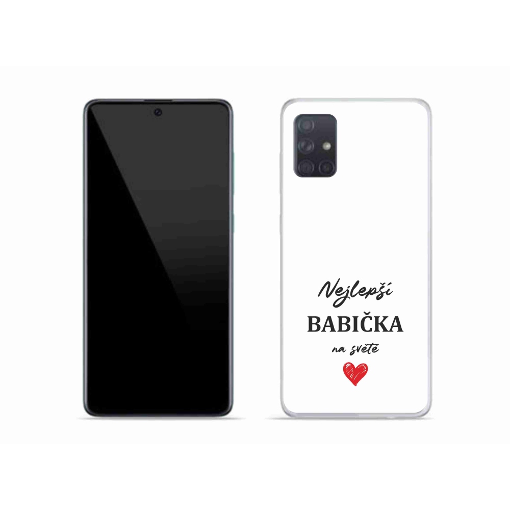 Gél borító mmCase Samsung Galaxy A51 - a legjobb nagymama 1 fehér háttérrel