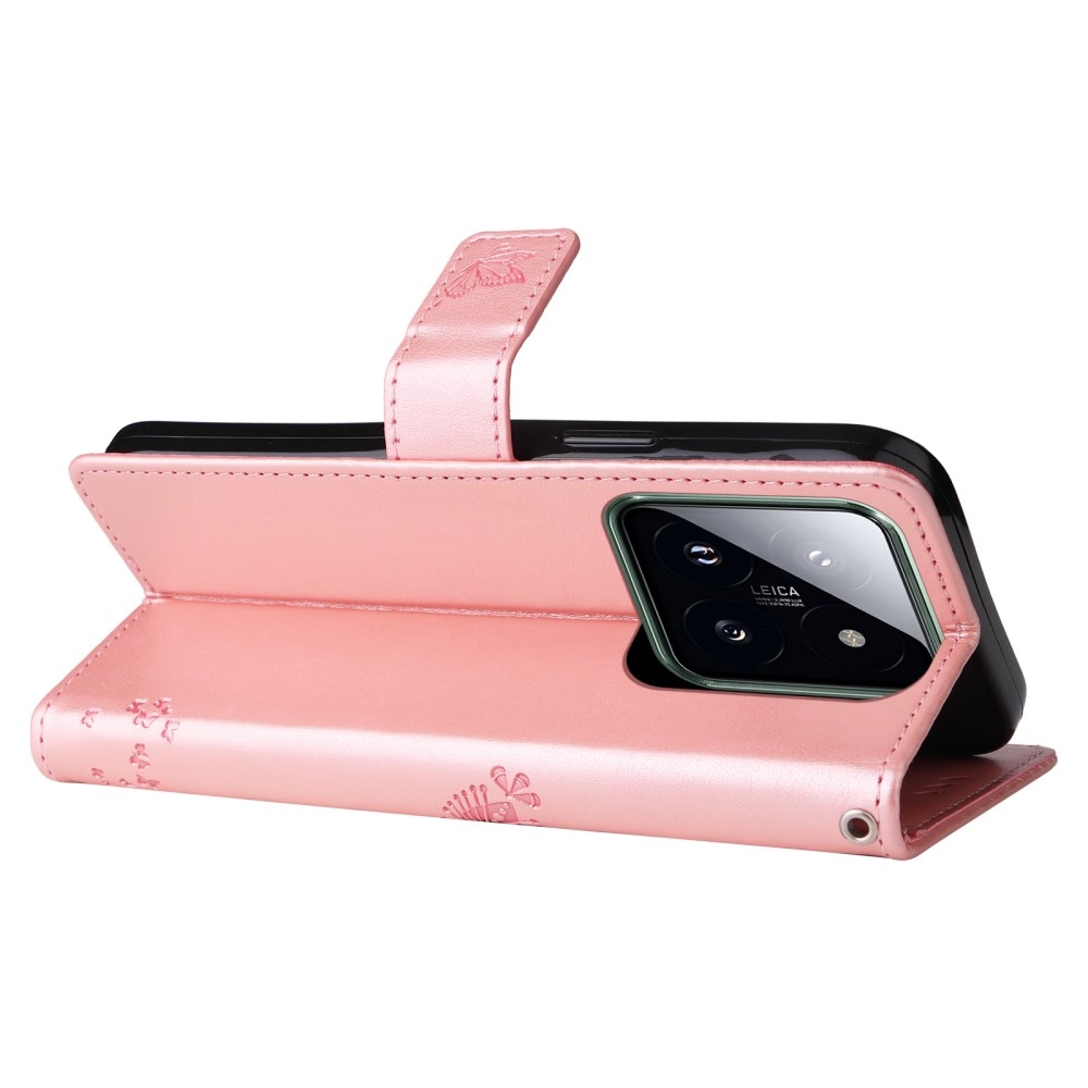 Fák könyve tok Xiaomi 14 Pro - rózsaarany