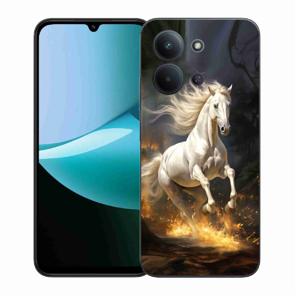 Gél borítás mmCase for Xiaomi Redmi 15C 4G (171mm)/Poco C85 4G (171mm) - fehér ló 2