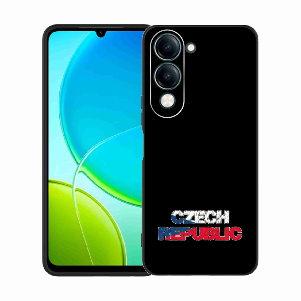Gél védőhuzat mmCase a Vivo Y29s 5G - Csehország fekete háttérhez
