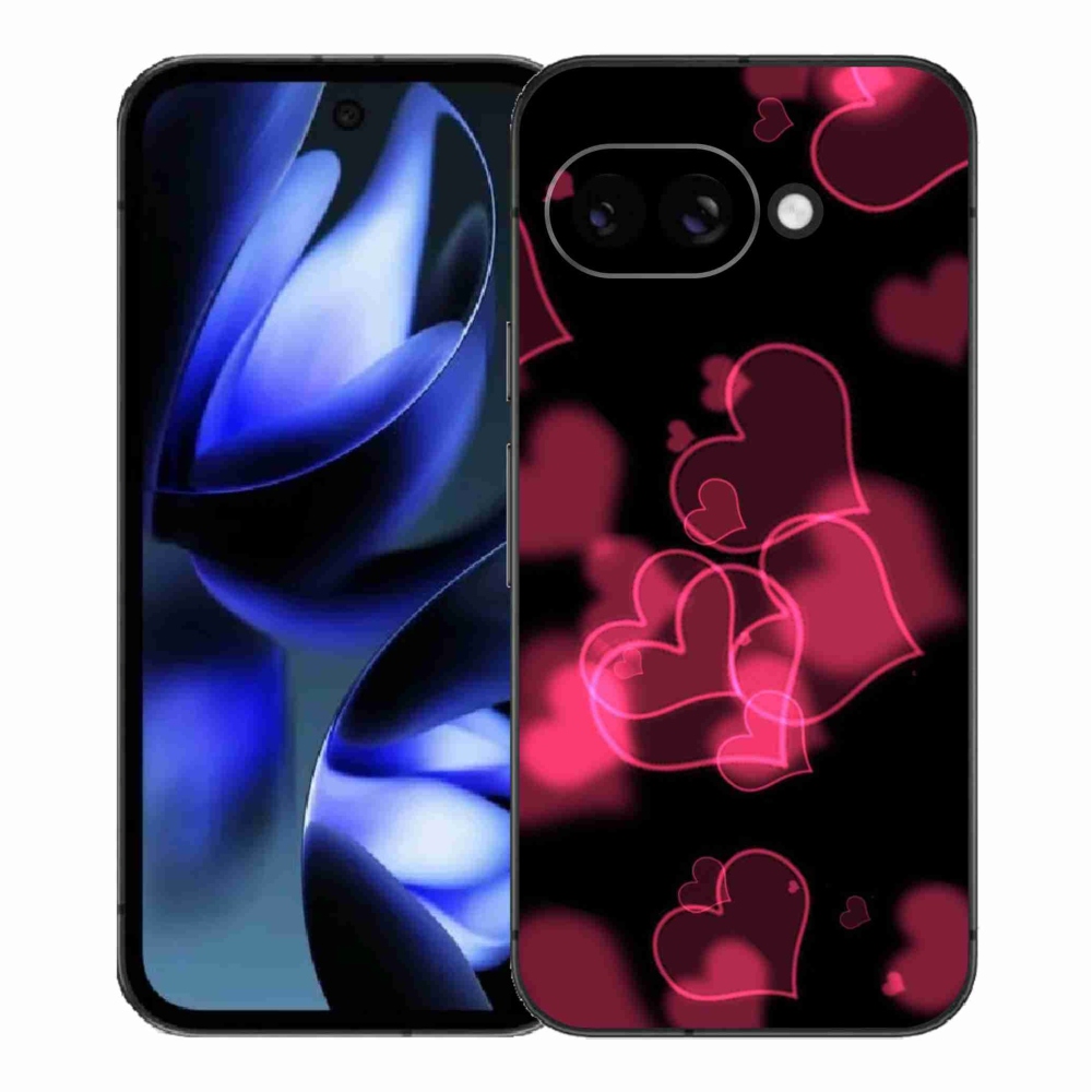 Gél borítás mmCase a Google Pixel 9a készülékhez - piros szívek