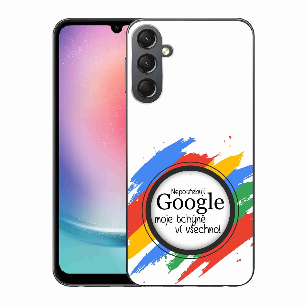 Gél borító mmCase Samsung Galaxy A24 - anyós tudja, minden fehér háttérrel