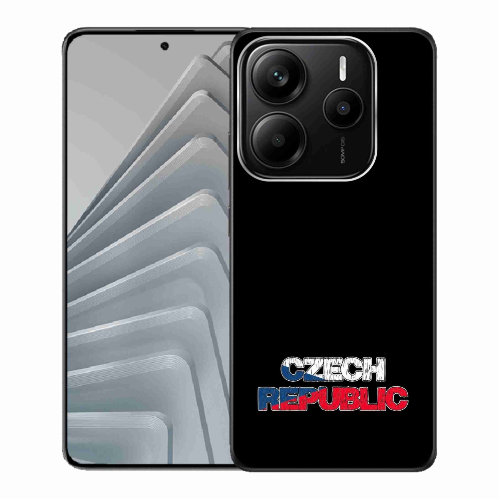 Gél borítás mmCase a Xiaomi Redmi Note 14 5G - Csehország fekete háttérrel