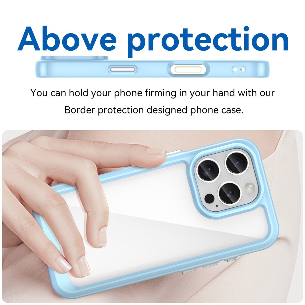 Gél tok fix hátlappal iPhone 16 Pro készülékhez - kék