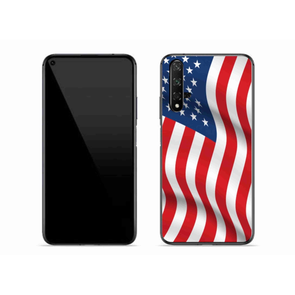 Gél borító mmCase a mobil Huawei Nova 5T - USA zászlóhoz
