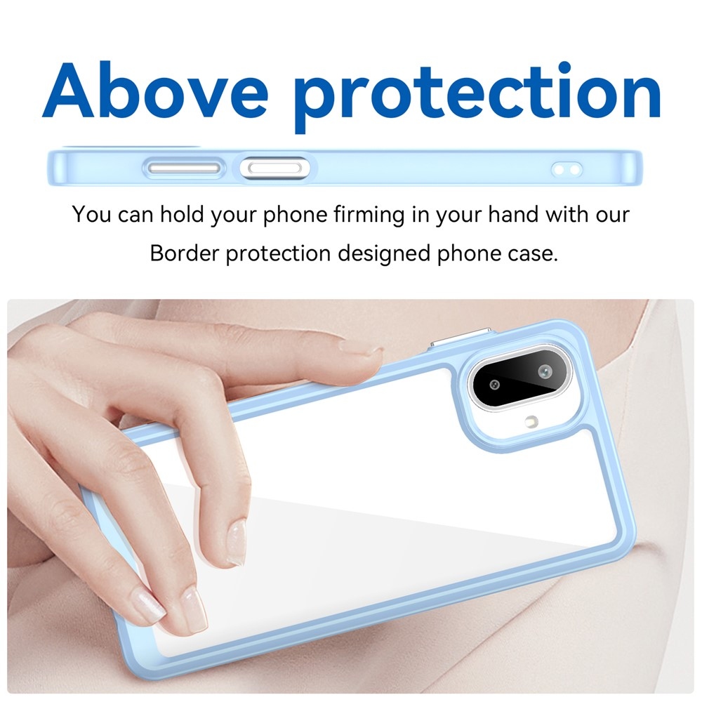 Gél tok kemény hátlappal a Samsung Galaxy A07 4G készülékre - kék