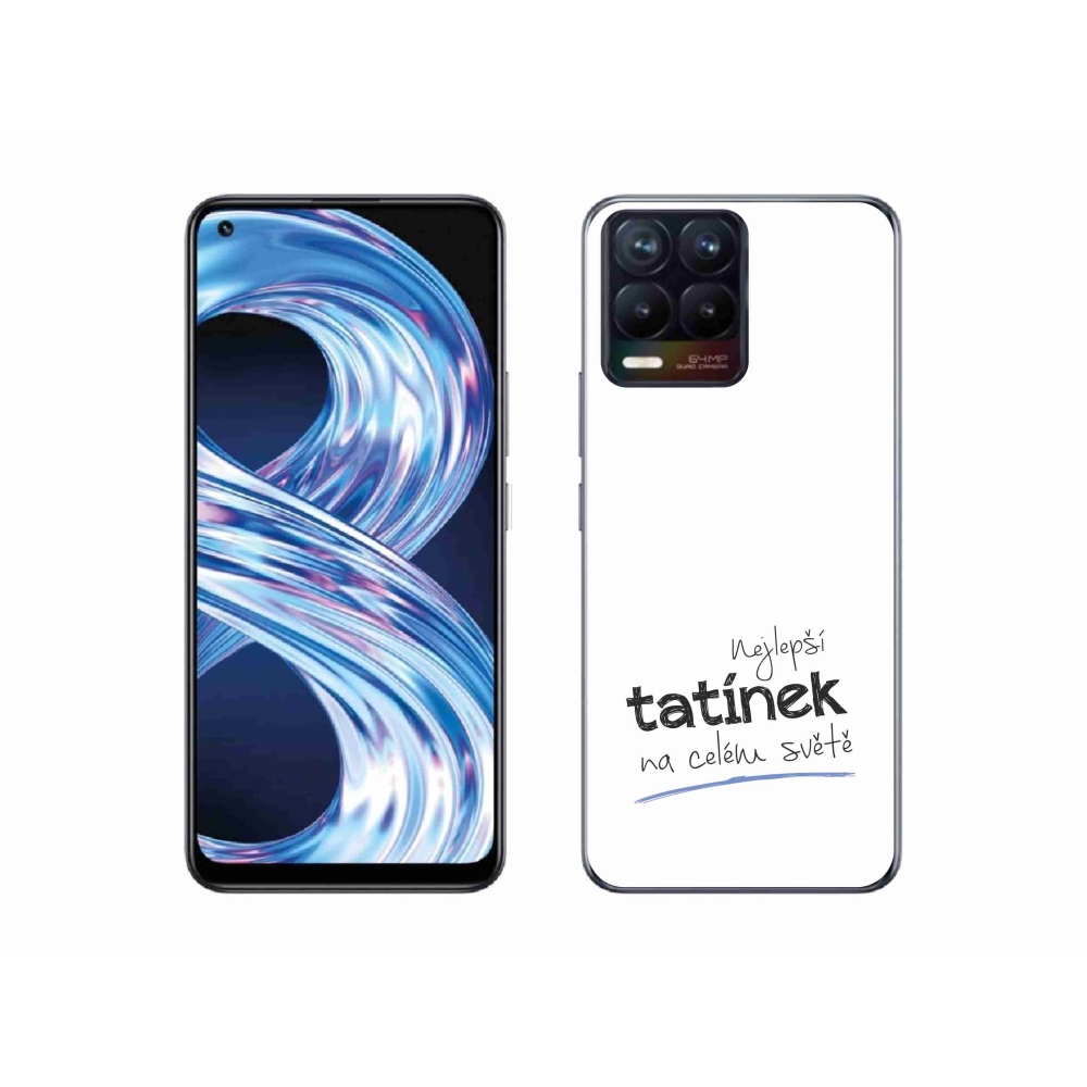 Gél borítás mmCase a Realme 8 Pro - Best Daddy 4 fehér háttérrel
