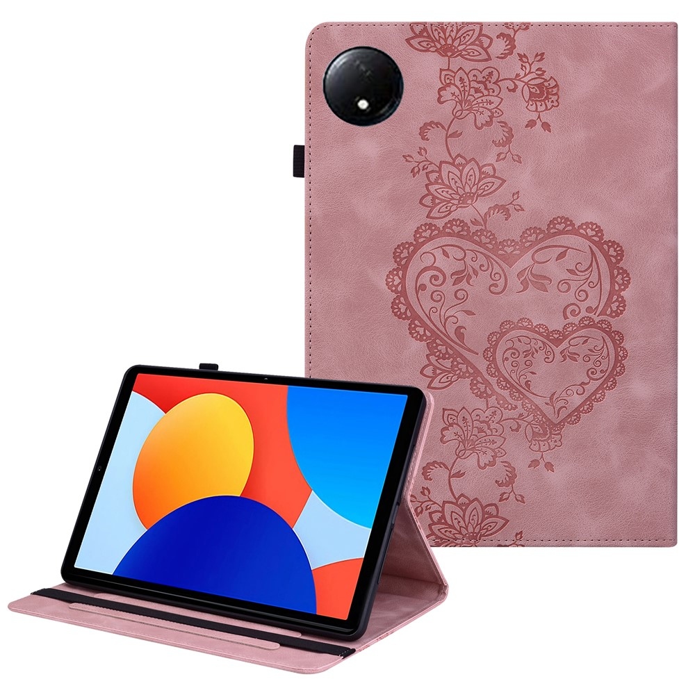 Szívvel zárható táblagép tok Xiaomi Redmi Pad SE 8.7 - rózsaszín