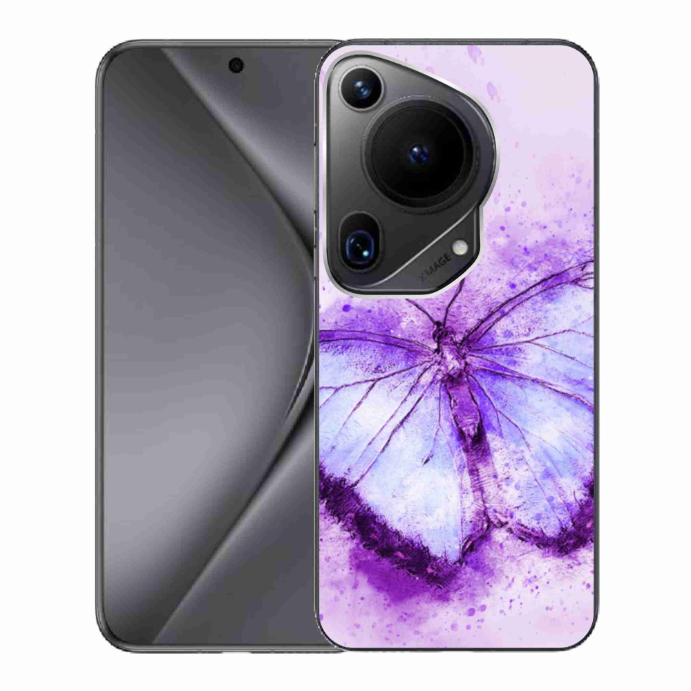 Gél borító mmCase a Huawei Pura 70 Ultra készülékhez - lila pillangó