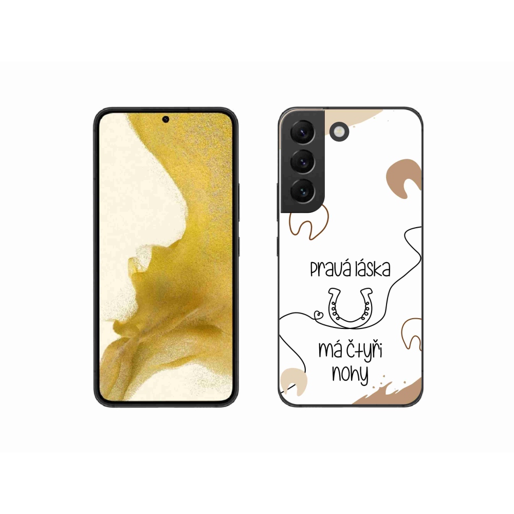 Gél borítás mmCase Samsung Galaxy S22 5G - ló motívum fehér háttérrel