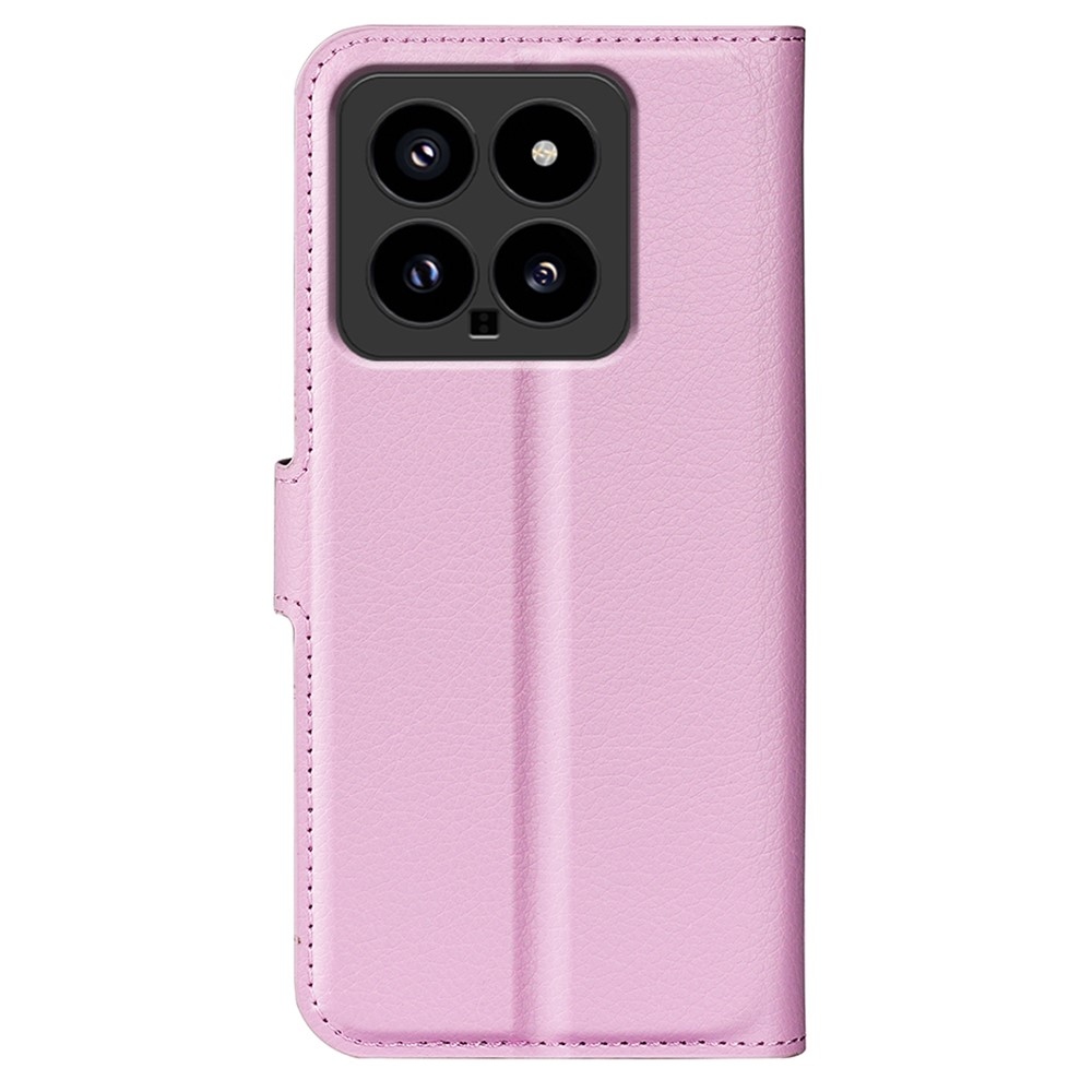 Litchi könyv tok a Xiaomi 14-hez - rózsaszínű