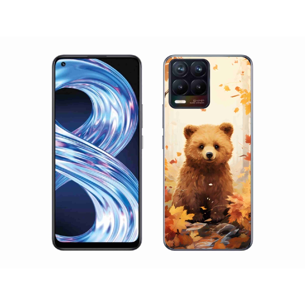 Gél borítás mmCase a Realme 8 4G-hez - medve az erdőben