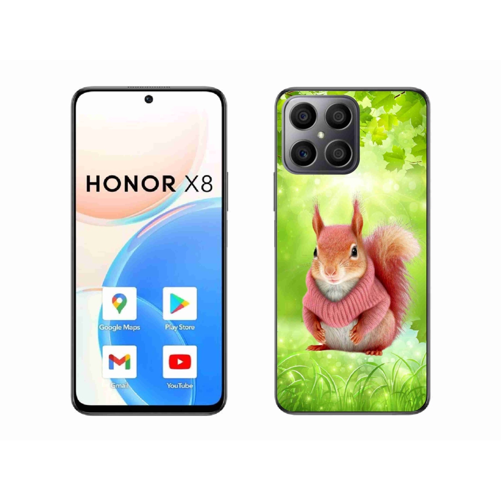 Zselés borítás mmCase a Honor X8-hoz - mókus pulóverben