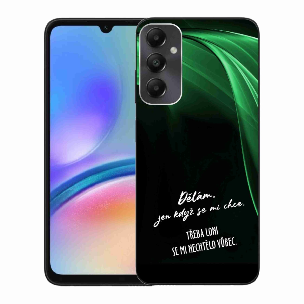Gél borító mmCase Samsung Galaxy A05s készülékhez - vicces szöveg 12 fekete háttér