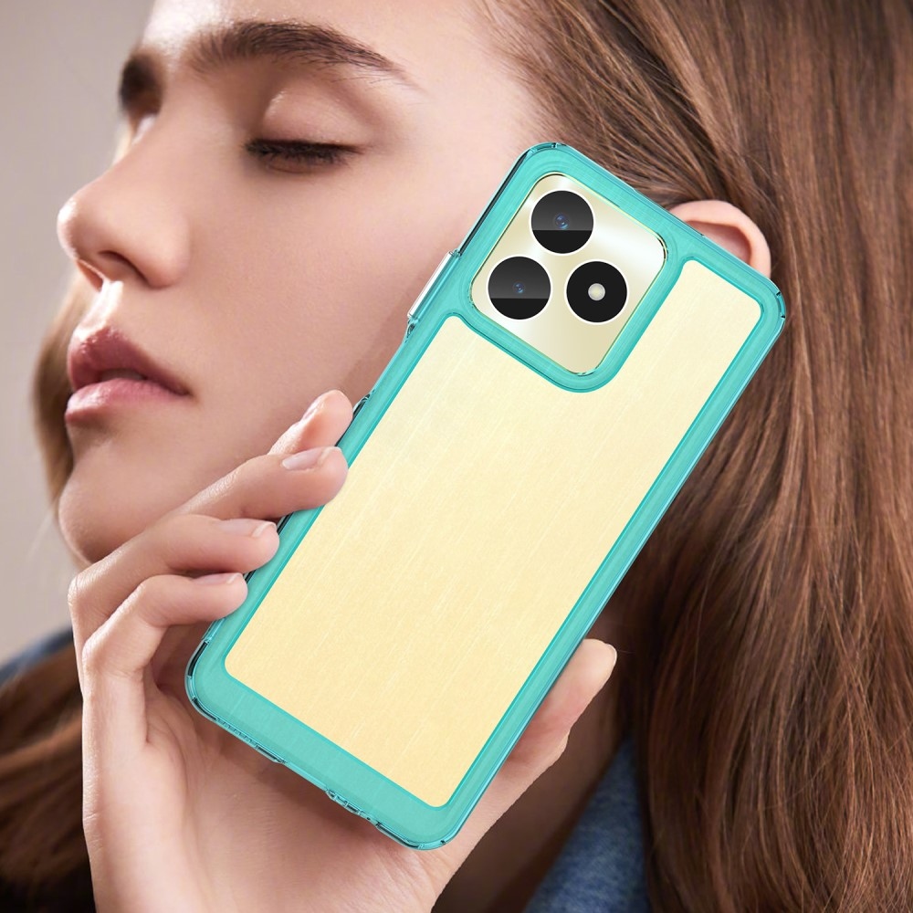 Gél tok fix hátlappal a Realme C51/C53 készülékhez - világoskék színben