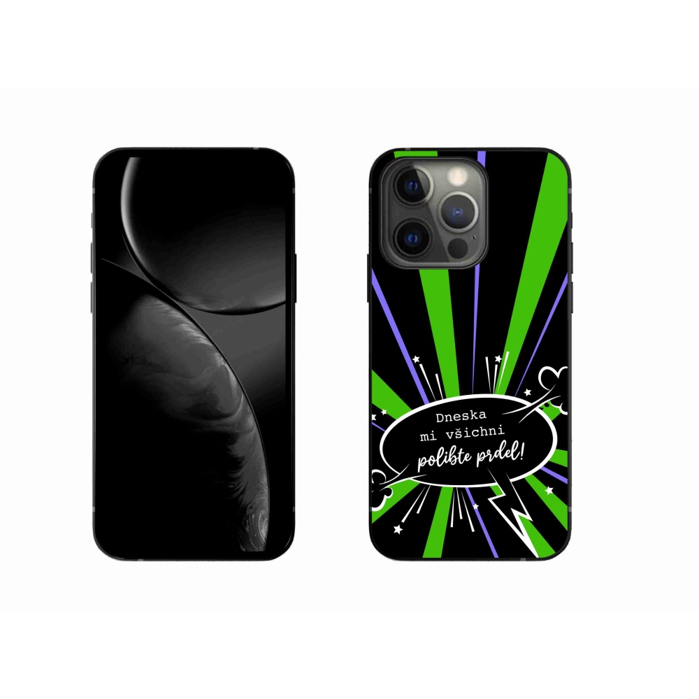 Gél borítás mmCase iPhone 13 Pro 6.1 készülékhez - vicces szöveg 15 fekete háttér