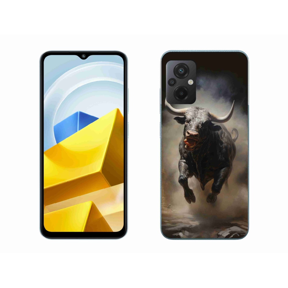 Gél borítás mmCase a Xiaomi Poco M5 4G-hez - dühös bika