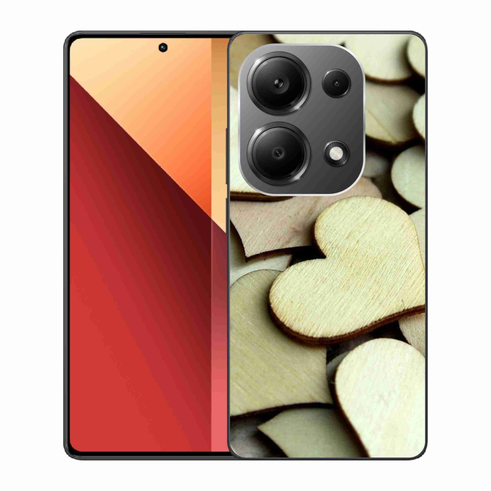 Gél borítás mmCase a Xiaomi Redmi Note 13 Pro 4G/Poco M6 Pro számára - fából készült szívek