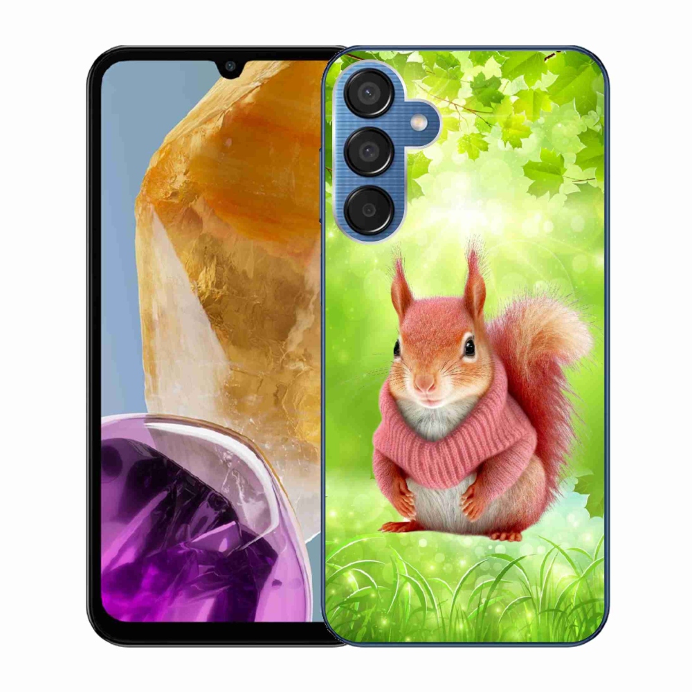 Zselés borítás mmCase Samsung Galaxy M15 5G - mókus pulóverben