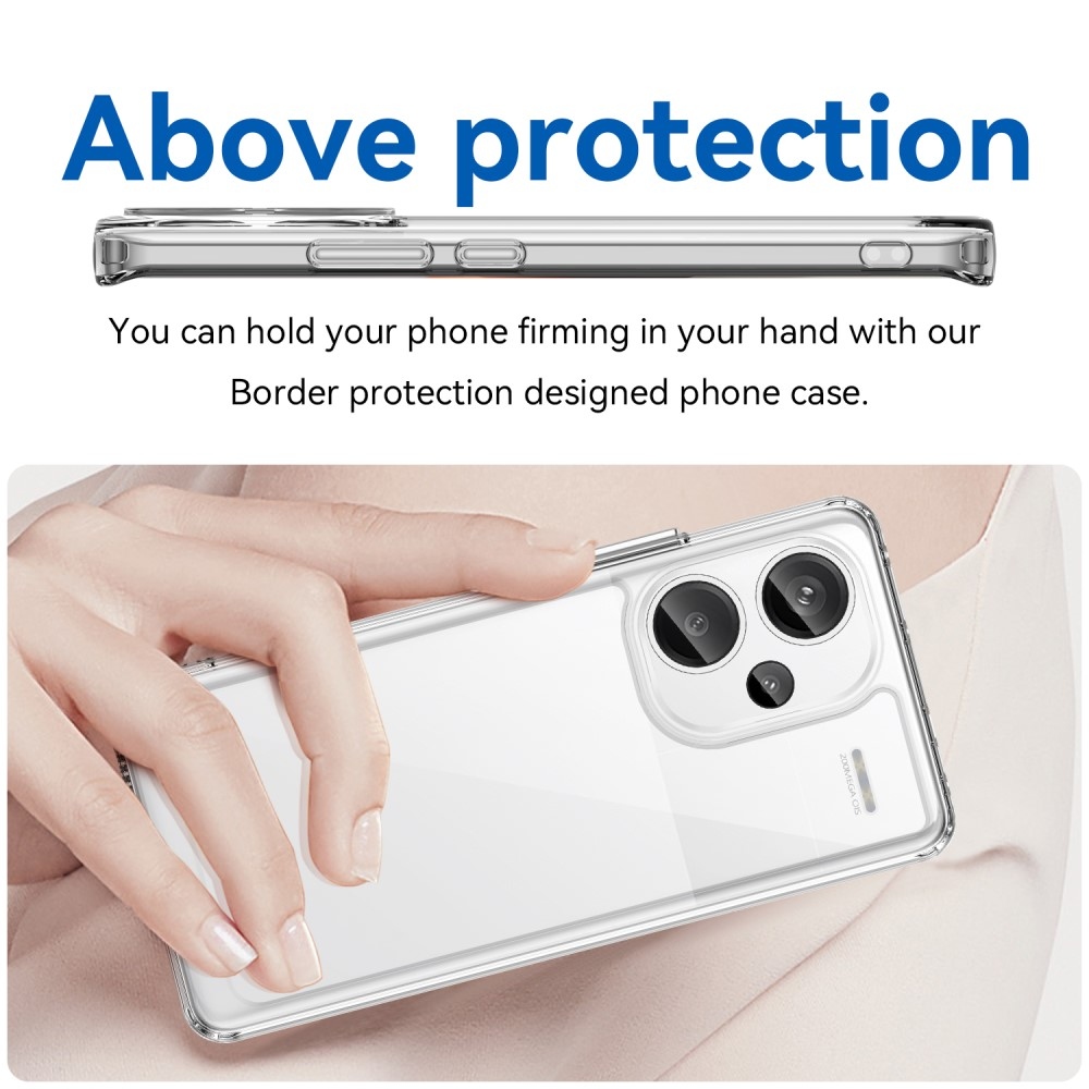 Gél tok kemény hátlappal Xiaomi Redmi Note 13 Pro+ 5G - átlátszó