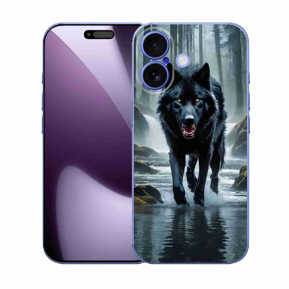 Zselés borítás mmCase iPhone 17 készülékhez - fekete farkas