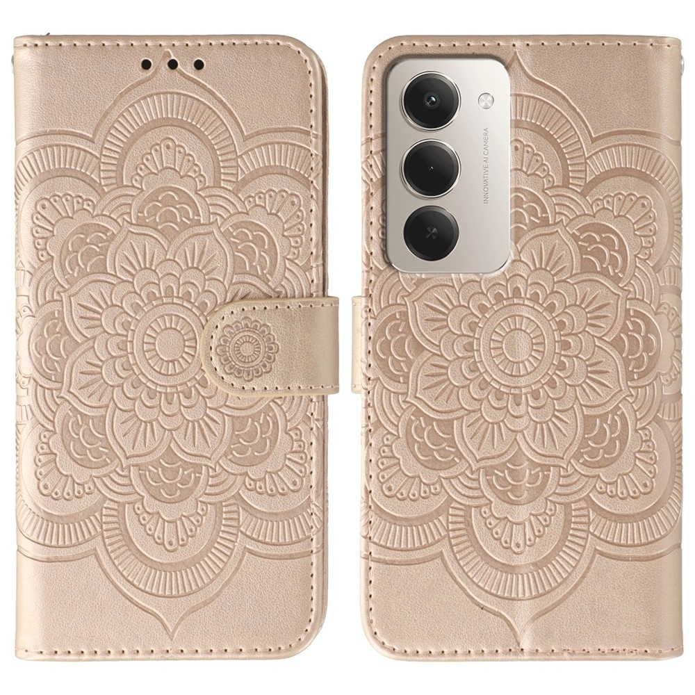 Mandala könyv tok Xiaomi Redmi 15 5G - rózsa arany