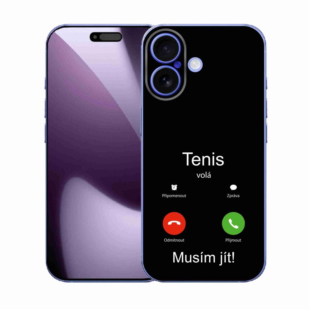 Gél borítás mmCase iPhone 17 készülékhez - teniszhívások fekete háttérrel