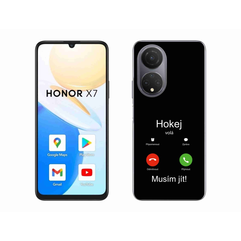 Gél borítás mmCase a Honor X7-en - hoki hívások fekete háttérrel