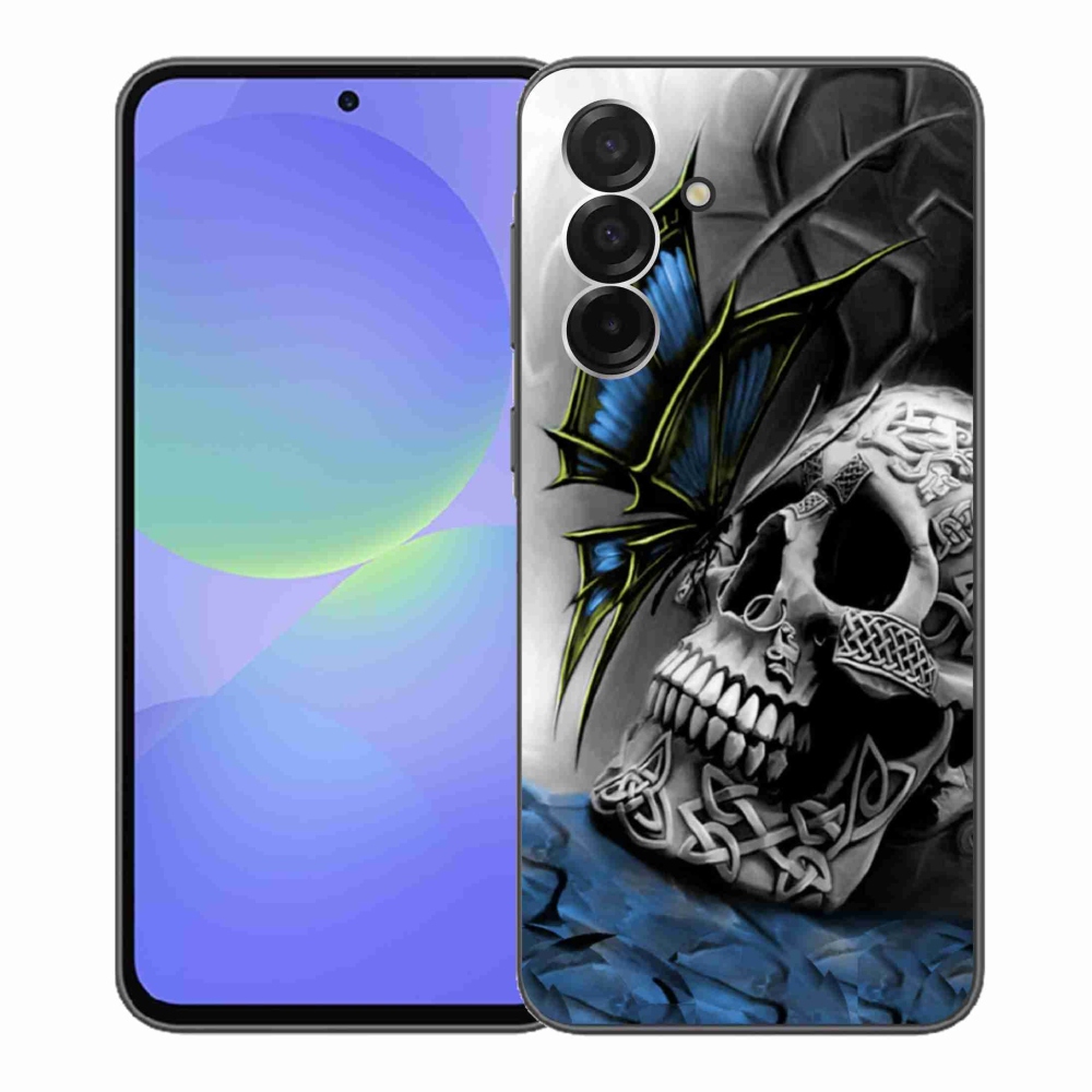 Gél borító mmCase Samsung Galaxy A36 5G - pillangó és koponya - Samsung Galaxy A36 5G számára