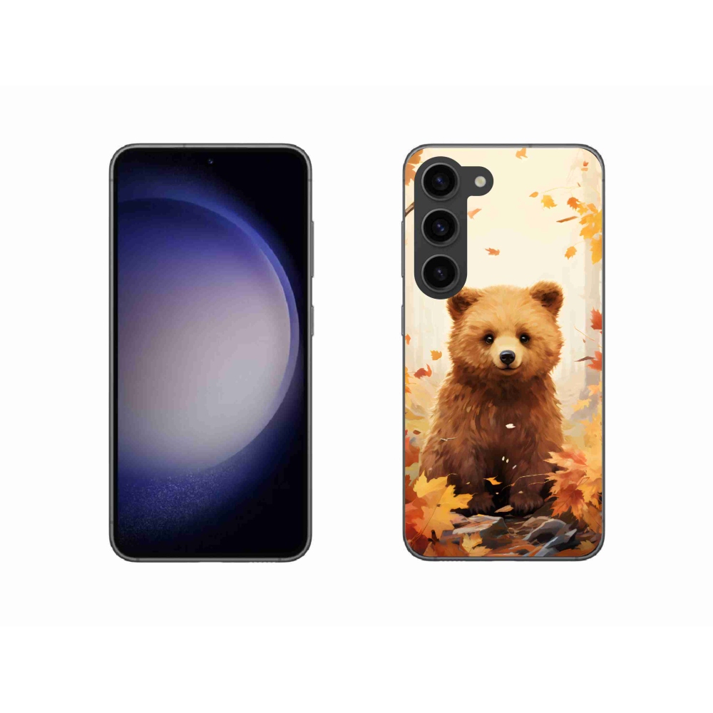 Gél borítás mmCase Samsung Galaxy S23 5G - medve az erdőben - Samsung Galaxy S23 5G számára