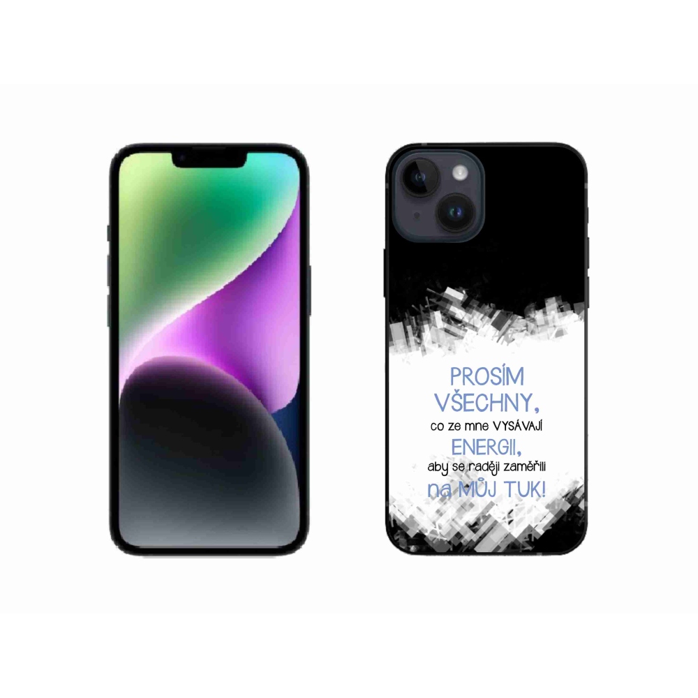 Gél borítás mmCase iPhone 14 készülékhez - vicces szöveg 1 kék