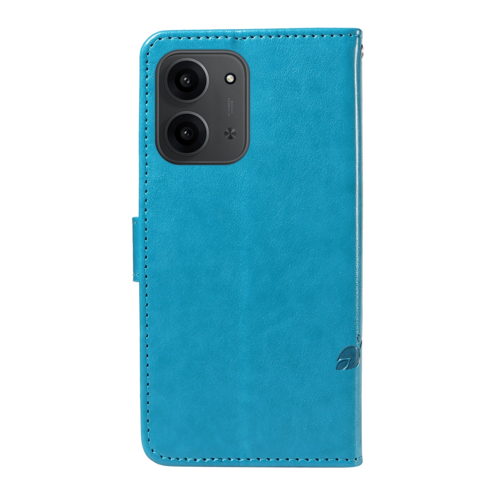 Virágok könyv tok Xiaomi Redmi 15C 4G/5G (173mm) - kék