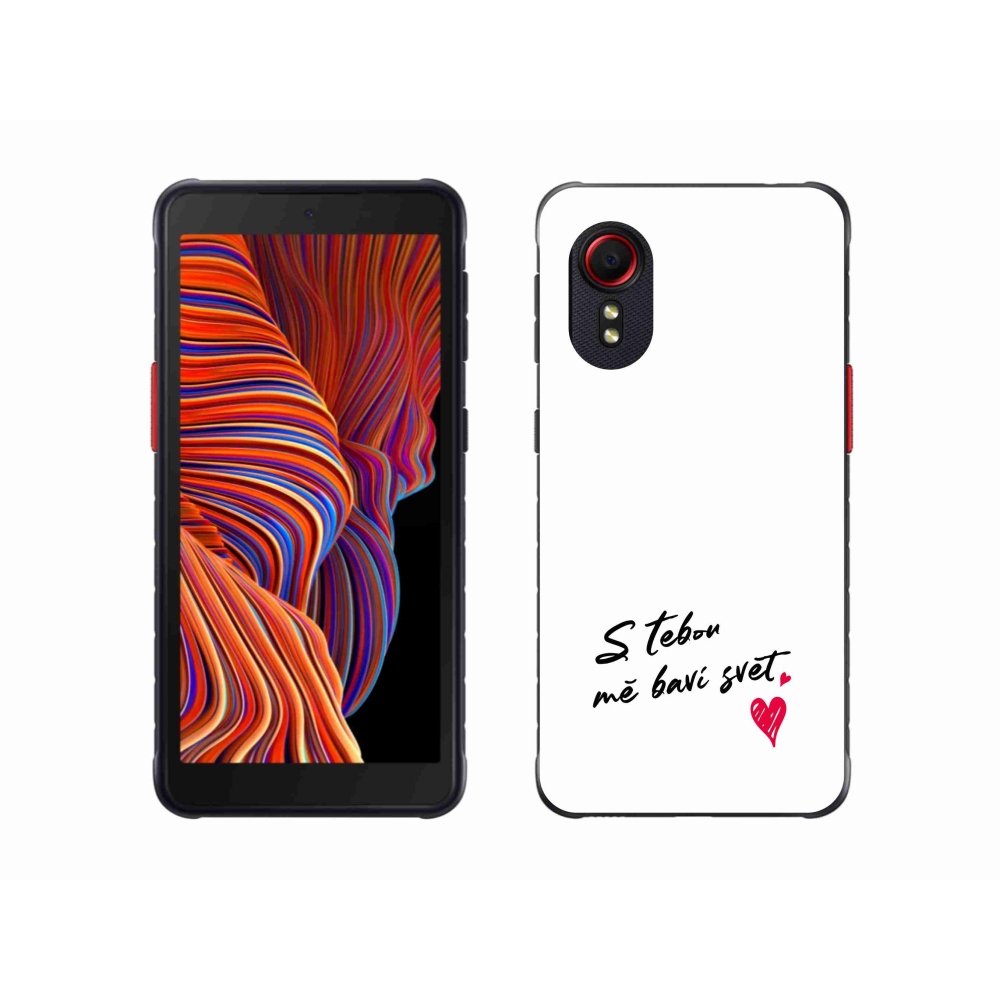 Gél borító mmCase Samsung Galaxy Xcover 5 készülékhez - text in love 1 fehér háttér