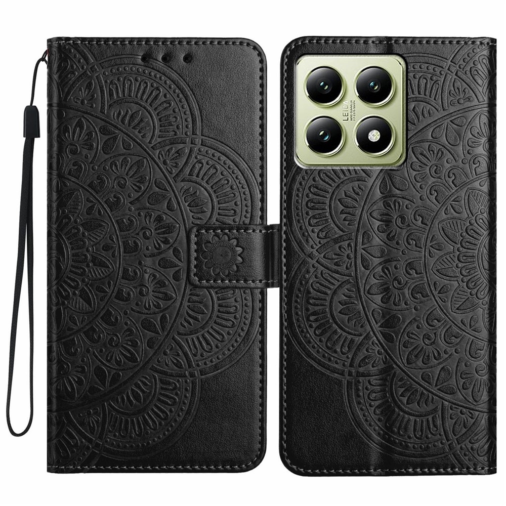 Mandala könyv tok Xiaomi 15T Pro-hoz - fekete