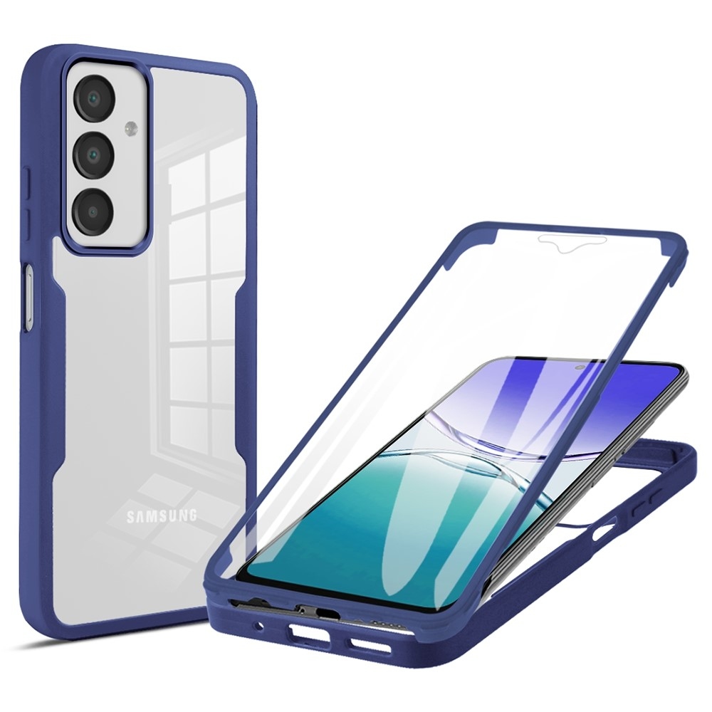 Akril zselés tok kerettel a Samsung Galaxy A16 4G/5G/A17 5G képernyővédőhöz - kék