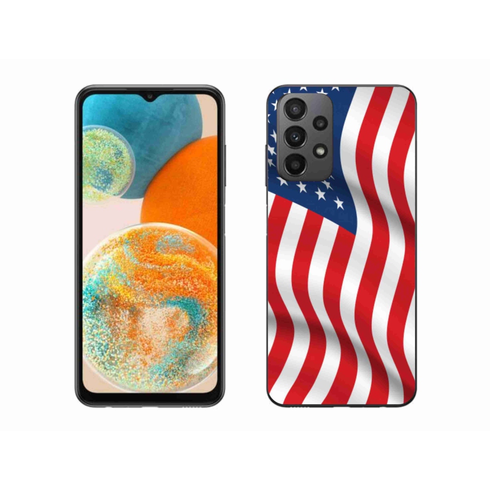 Gél borítás mmCase Samsung Galaxy A23 4G/5G - amerikai zászlóhoz